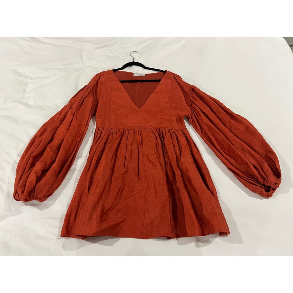 Caroline Constas Dramatic Puff Sleeve Mini Dress - Picture 2 of 4